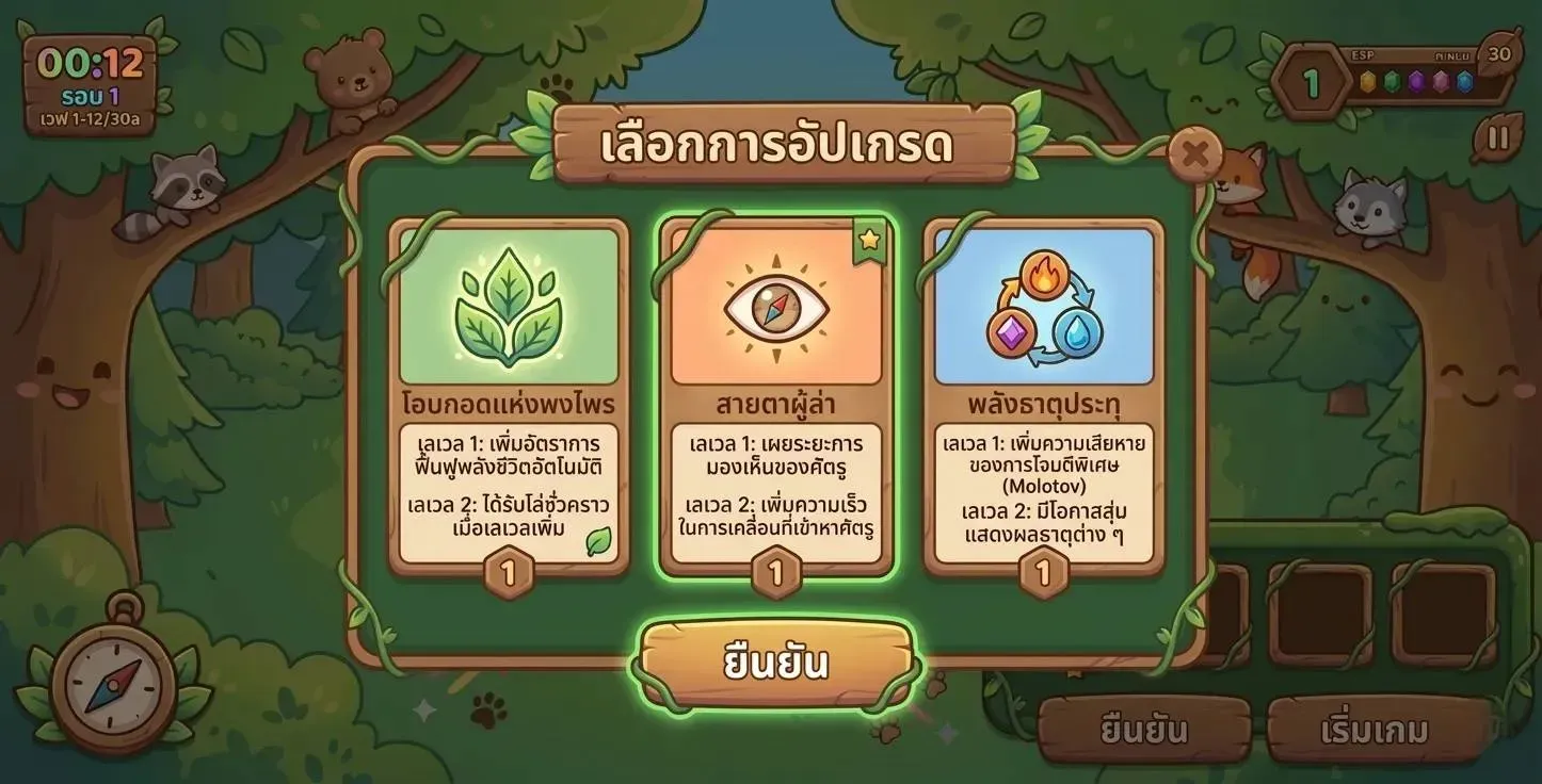 Creature Survivor Upgrade Selection