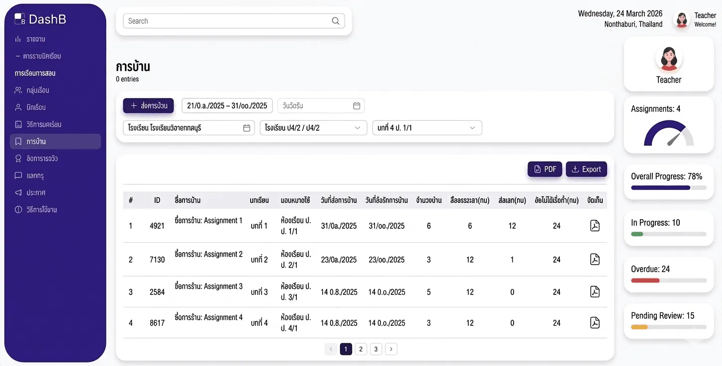 DashB Homework Management